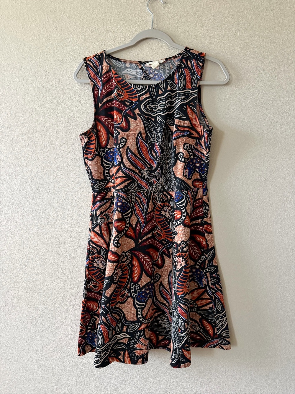 H&M Sleeveless Mini Dress in Rust, Navy and Black